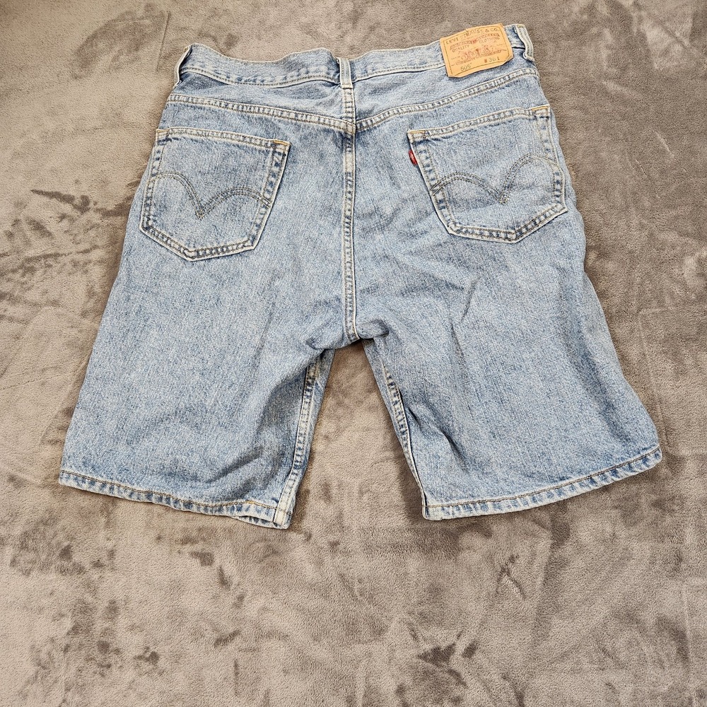 Levis 505 Shorts Mens 36 Blue Jean Denim Light Wash - Picture 2 of 9
